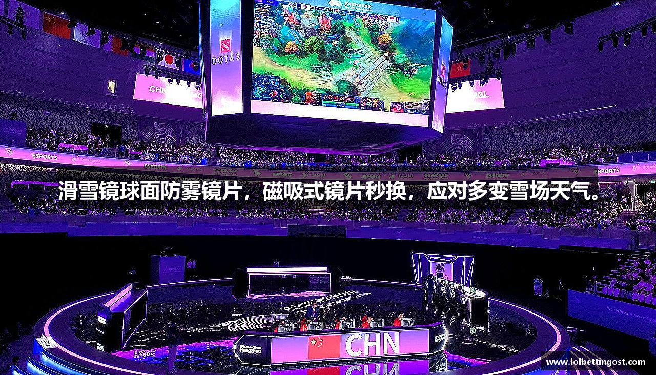 滑雪镜球面防雾镜片，磁吸式镜片秒换，应对多变雪场天气。